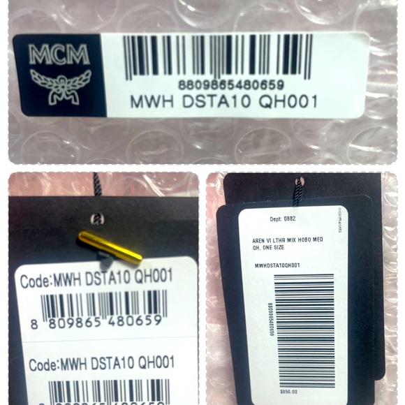 BNWT MCM MEDIUM AREN SOFT PINK HOBO SHOULDER CROSSBODY BAG - Picture 15 of 15